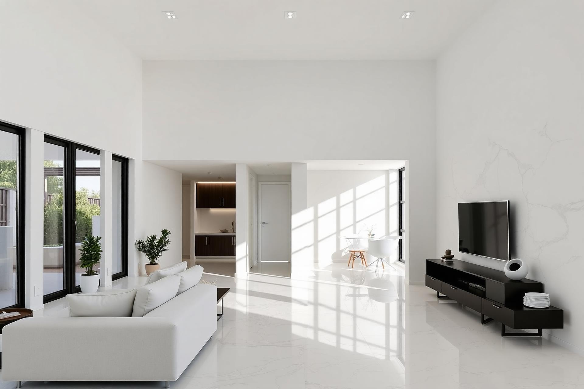 Interior moderno remodelado pela Original Reparações em Portugal